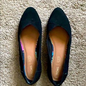 Toms black flats